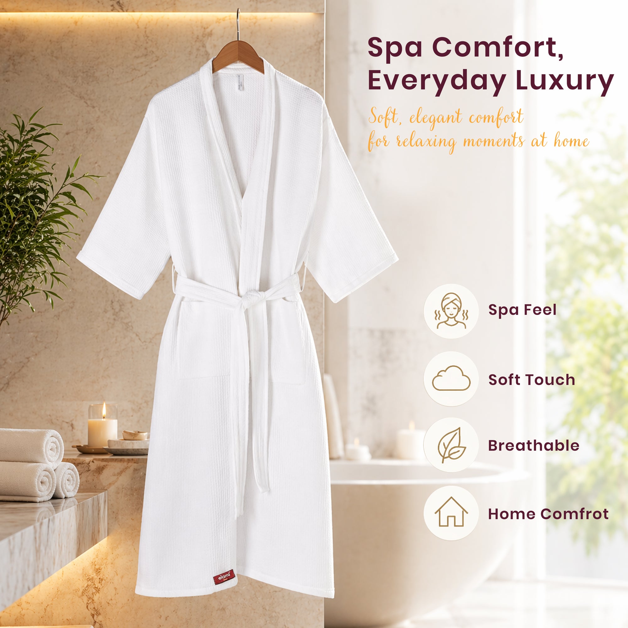White Waffle Bathrobe