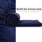 Reversible Comforter | Navy & Silver Gray