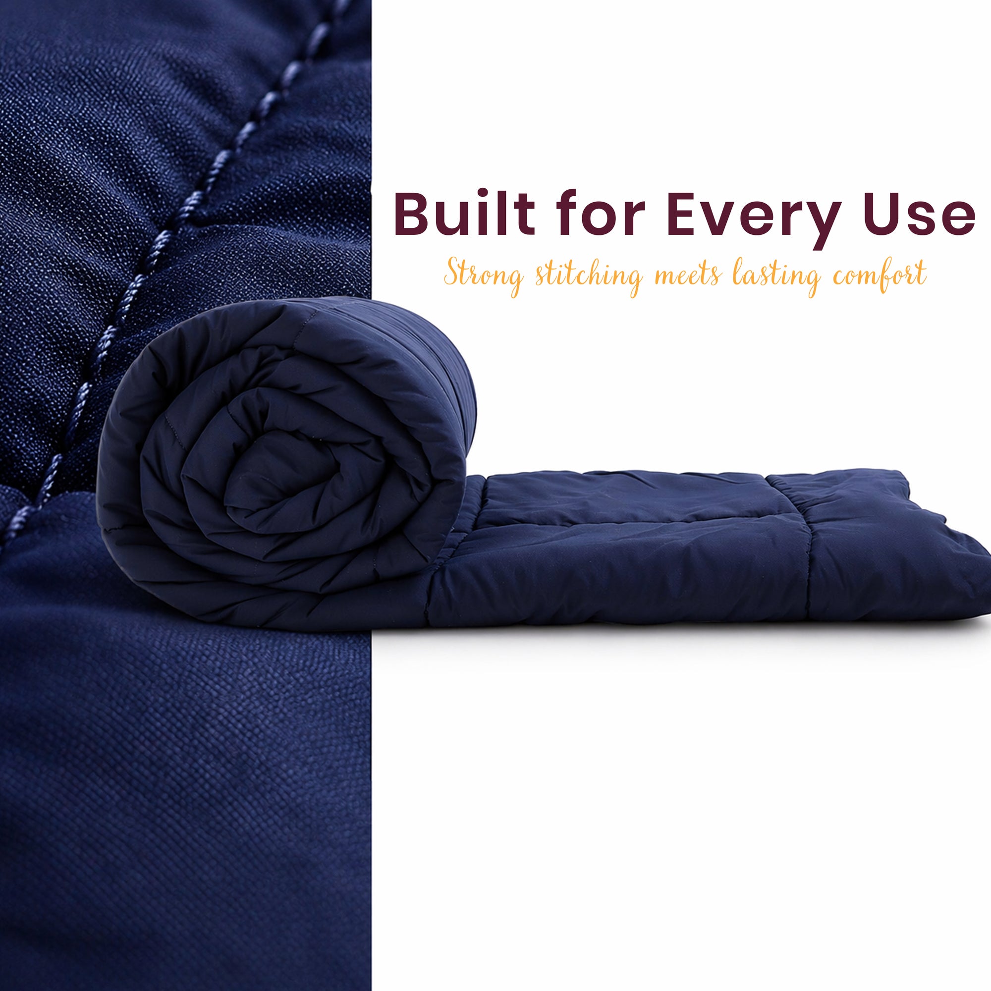 Reversible Comforter | Navy & Silver Gray