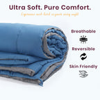 Reversible Comforter | Cobalt & Charcoal