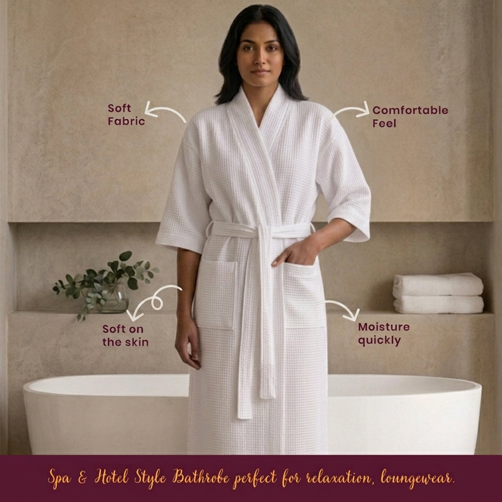 White Waffle Bathrobe