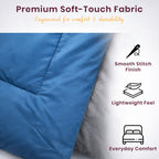 Reversible Comforter | Cobalt & Charcoal
