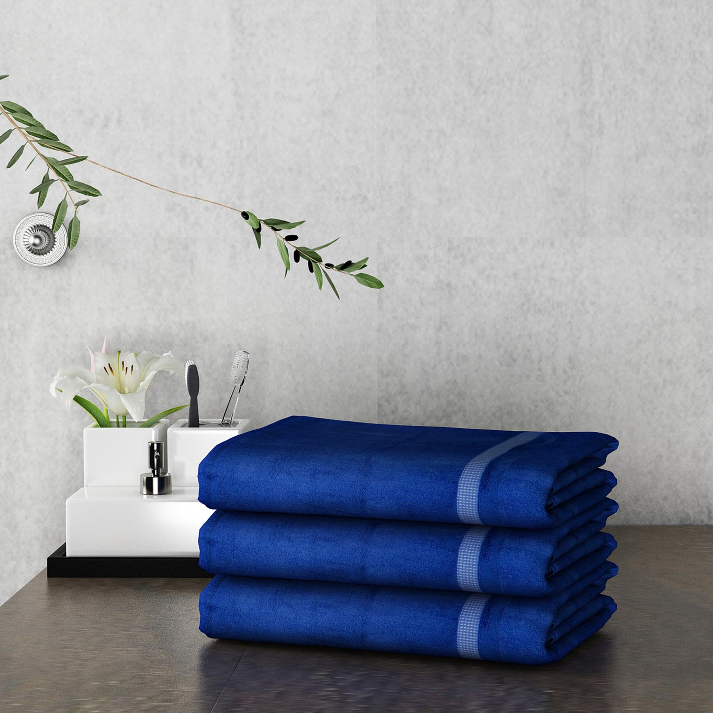 Blue Bath Towel, Premium Towel, Cotton Towel, 100% Premium Towel, Colour Towel, Home Towel, Super Absorbent, Super Absorbent Towel, Durable Towel, Easy Care Towel
 