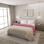 BERRY & SAND ,REVERSIBLE COMFORTER, SINGLE REVERSIBLE COMFORTER, DOUBLE REVERSIBLE COMFORTER,  SINGLE COMFORETER, DOUBLE COMFORTER, 180 GSM, MICROFIBRE, LIGHT WEIGHT, EASY CARE, MACHINE WASH, SUPER SOFT, SINGLE DUVET, DOUBLE DUVET, DUVET, COMFORTER.  