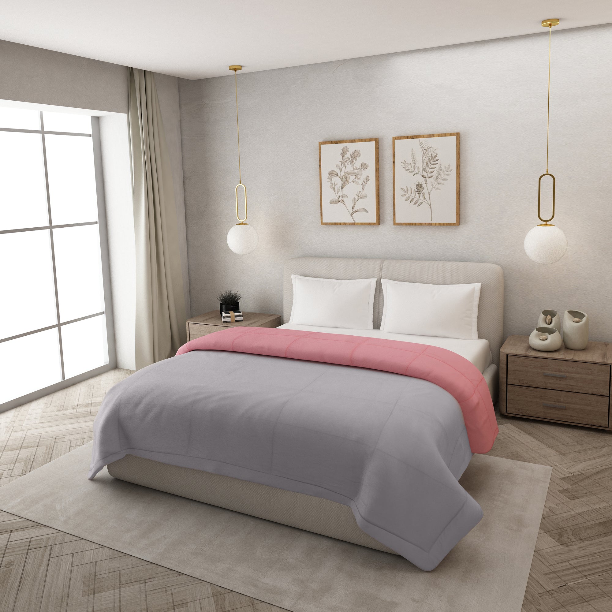 CORAL & SMOKE ,REVERSIBLE COMFORTER, SINGLE REVERSIBLE COMFORTER, DOUBLE REVERSIBLE COMFORTER,  SINGLE COMFORETER, DOUBLE COMFORTER, 180 GSM, MICROFIBRE, LIGHT WEIGHT, EASY CARE, MACHINE WASH, SUPER SOFT, SINGLE DUVET, DOUBLE DUVET, DUVET, COMFORTER.  