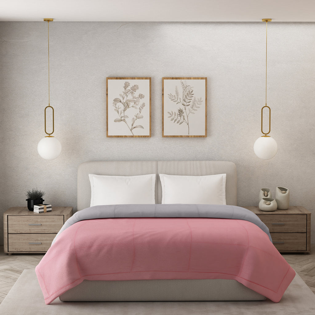 CORAL & SMOKE ,REVERSIBLE COMFORTER, SINGLE REVERSIBLE COMFORTER, DOUBLE REVERSIBLE COMFORTER,  SINGLE COMFORETER, DOUBLE COMFORTER, 180 GSM, MICROFIBRE, LIGHT WEIGHT, EASY CARE, MACHINE WASH, SUPER SOFT, SINGLE DUVET, DOUBLE DUVET, DUVET, COMFORTER.  