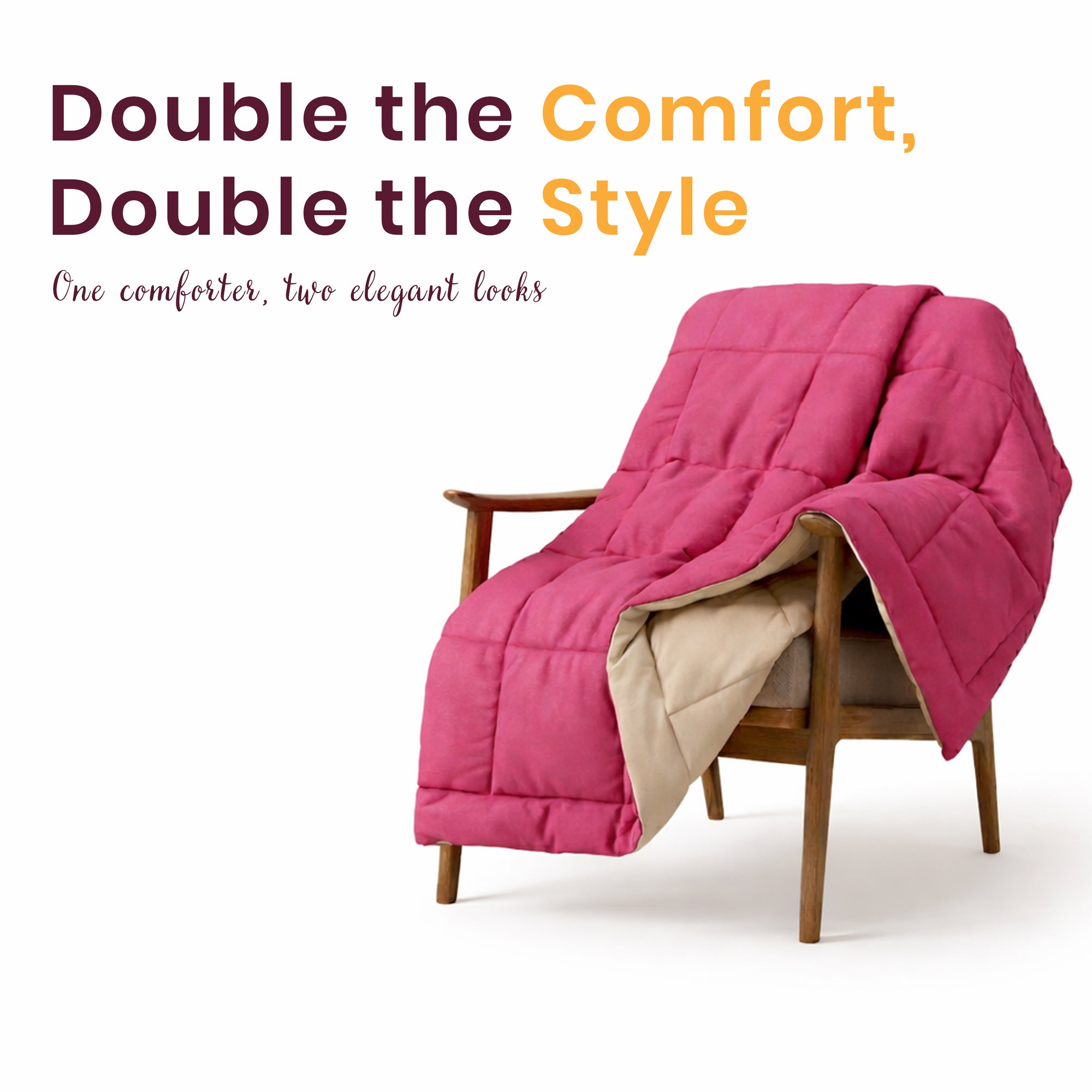 Reversible Comforter | Berry & Sand