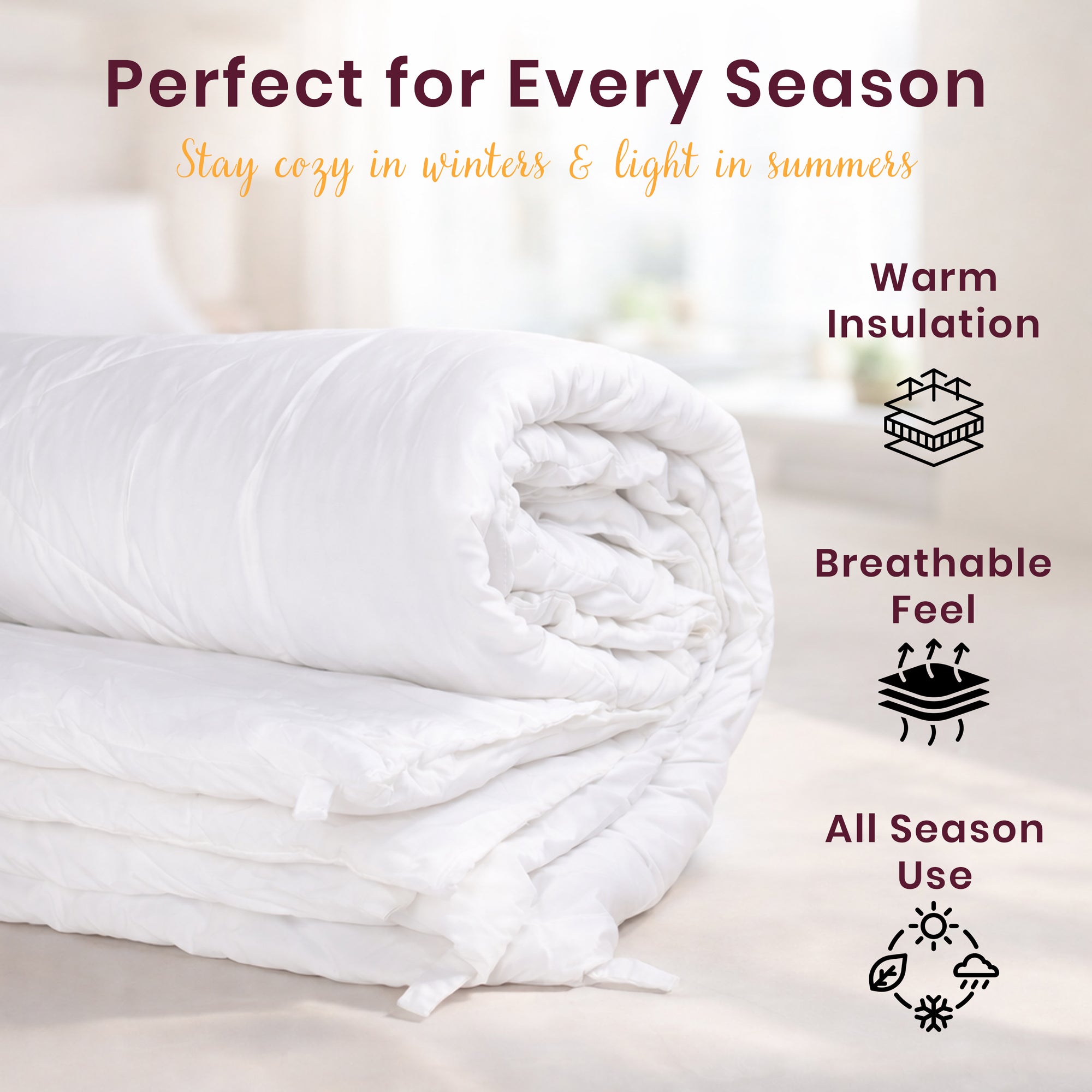 Reversible Comforter | Coconut White