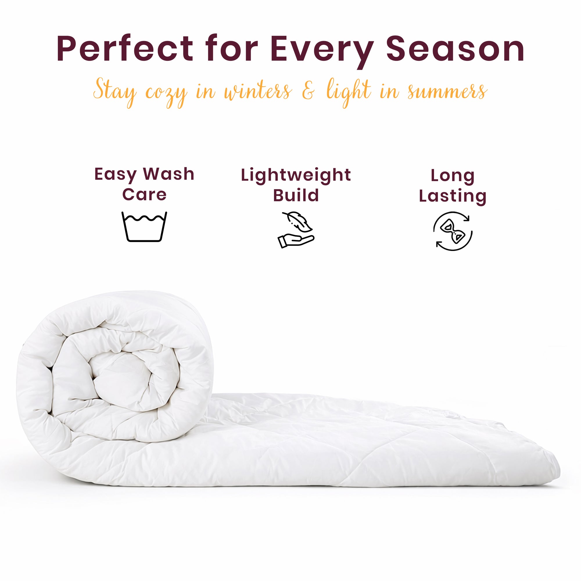 Reversible Comforter | Coconut White