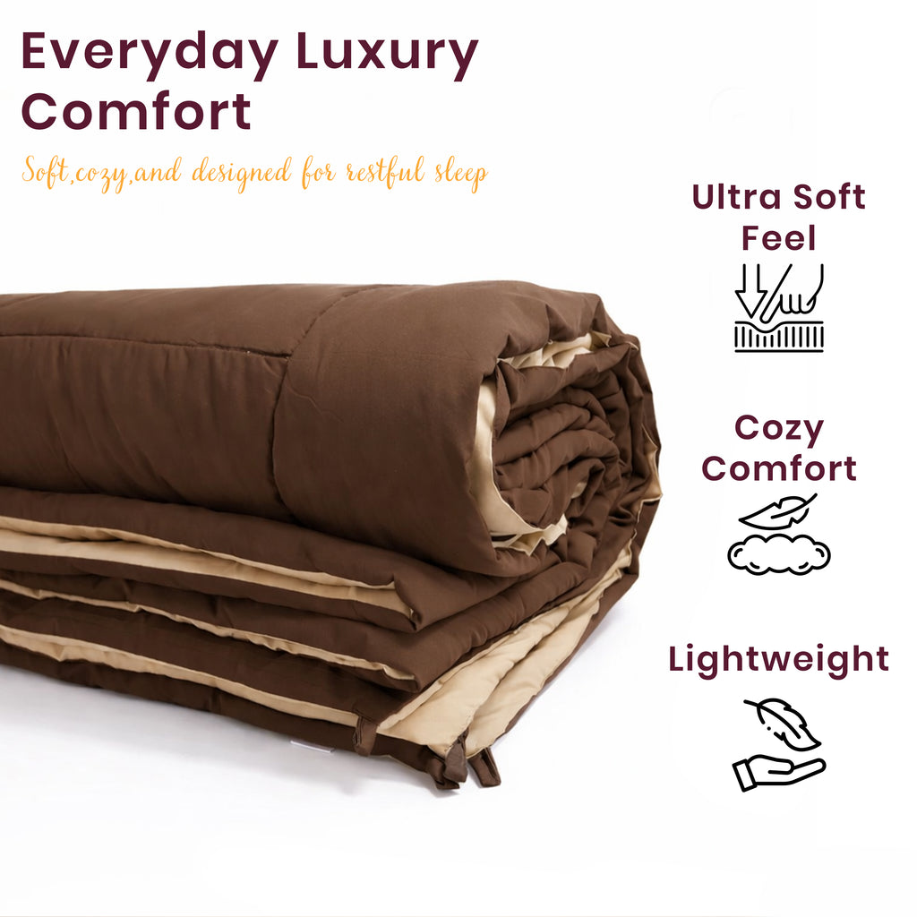 Reversible Comforter | Coffee and Cream
