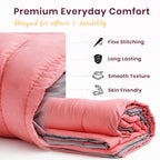 Reversible Comforter | Coral & Smoke