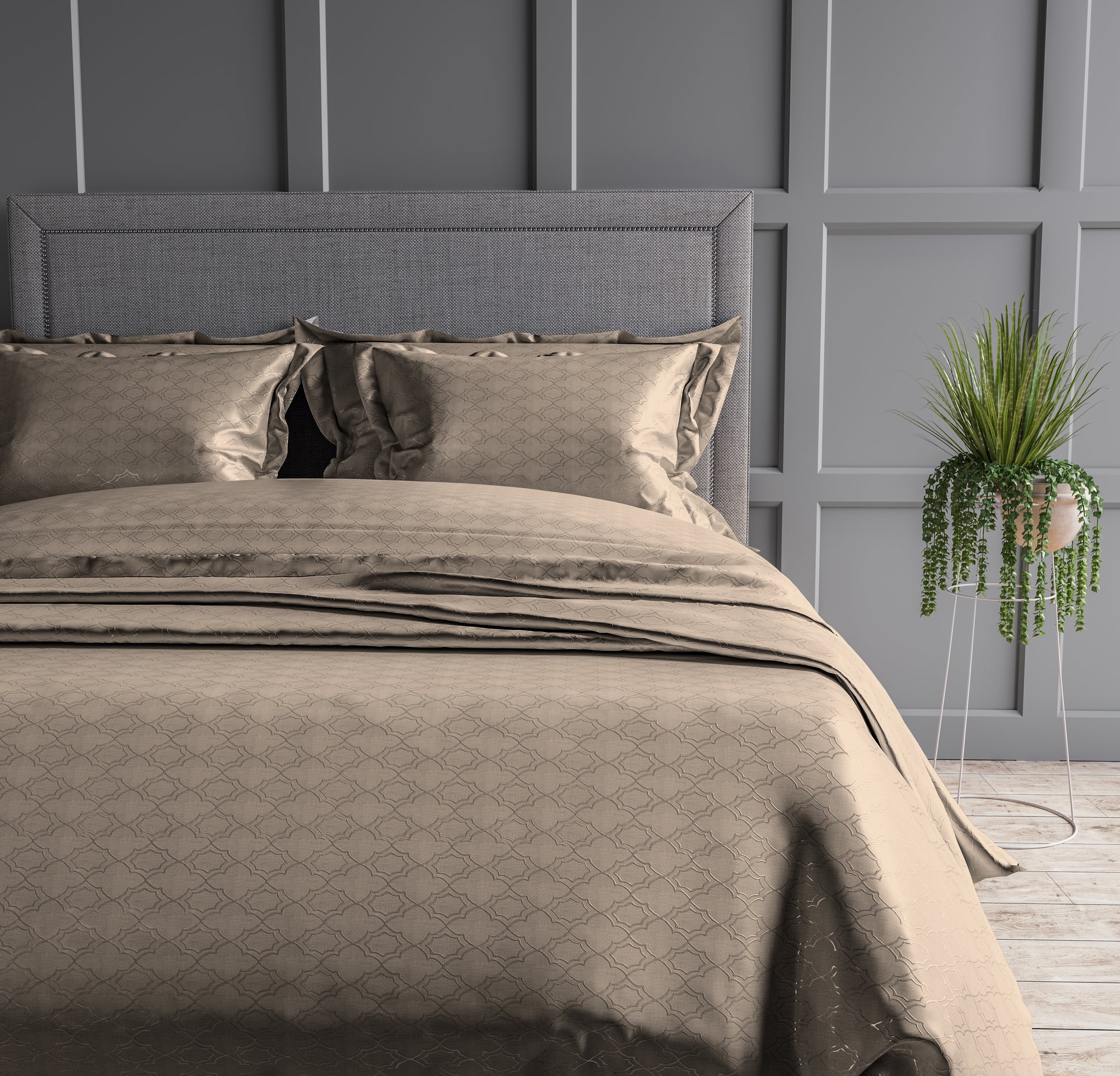 Vintage 300 TC King Size Jacquard Bedding Set