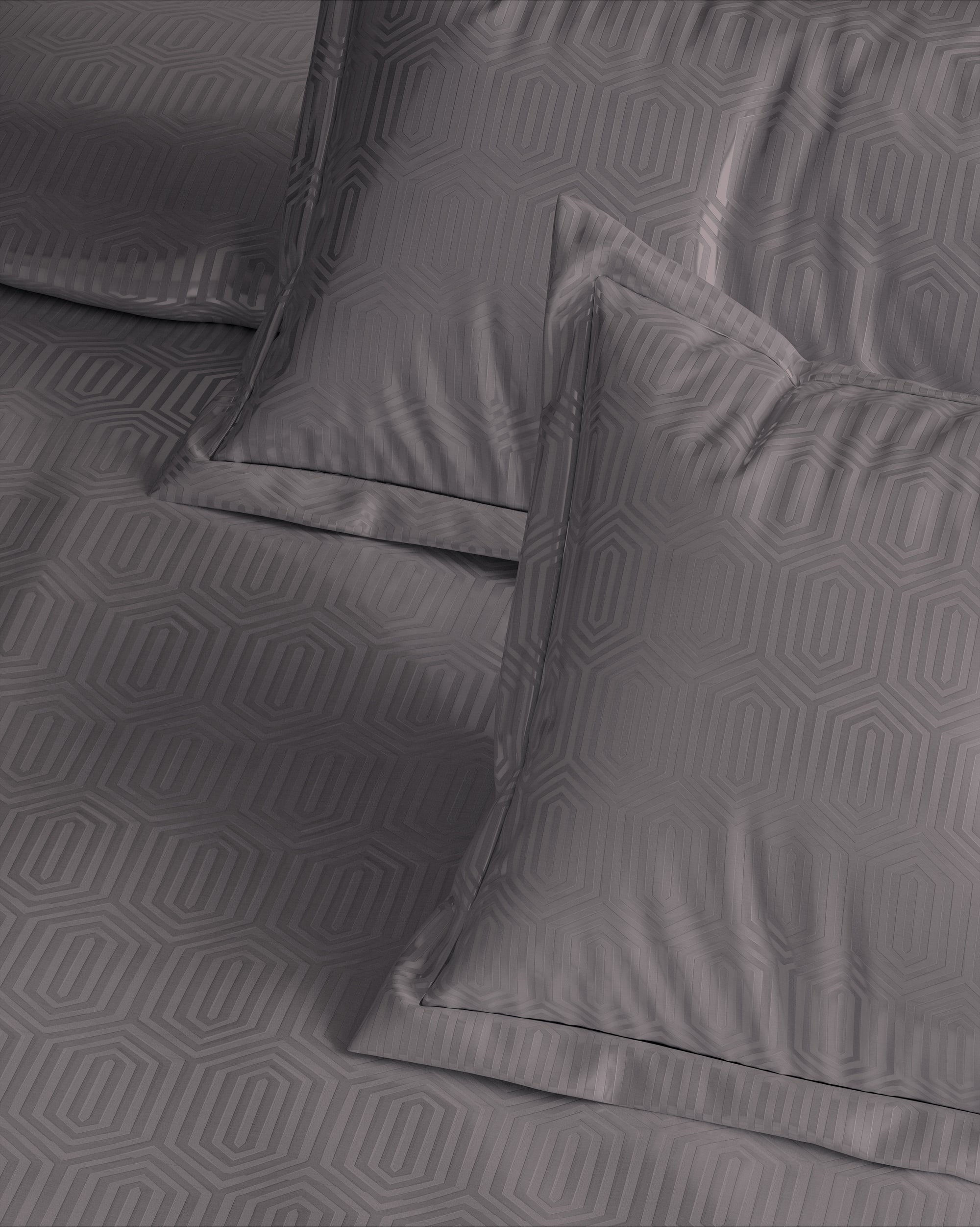 Geometric 300 TC King Size Jacquard Bedding Set