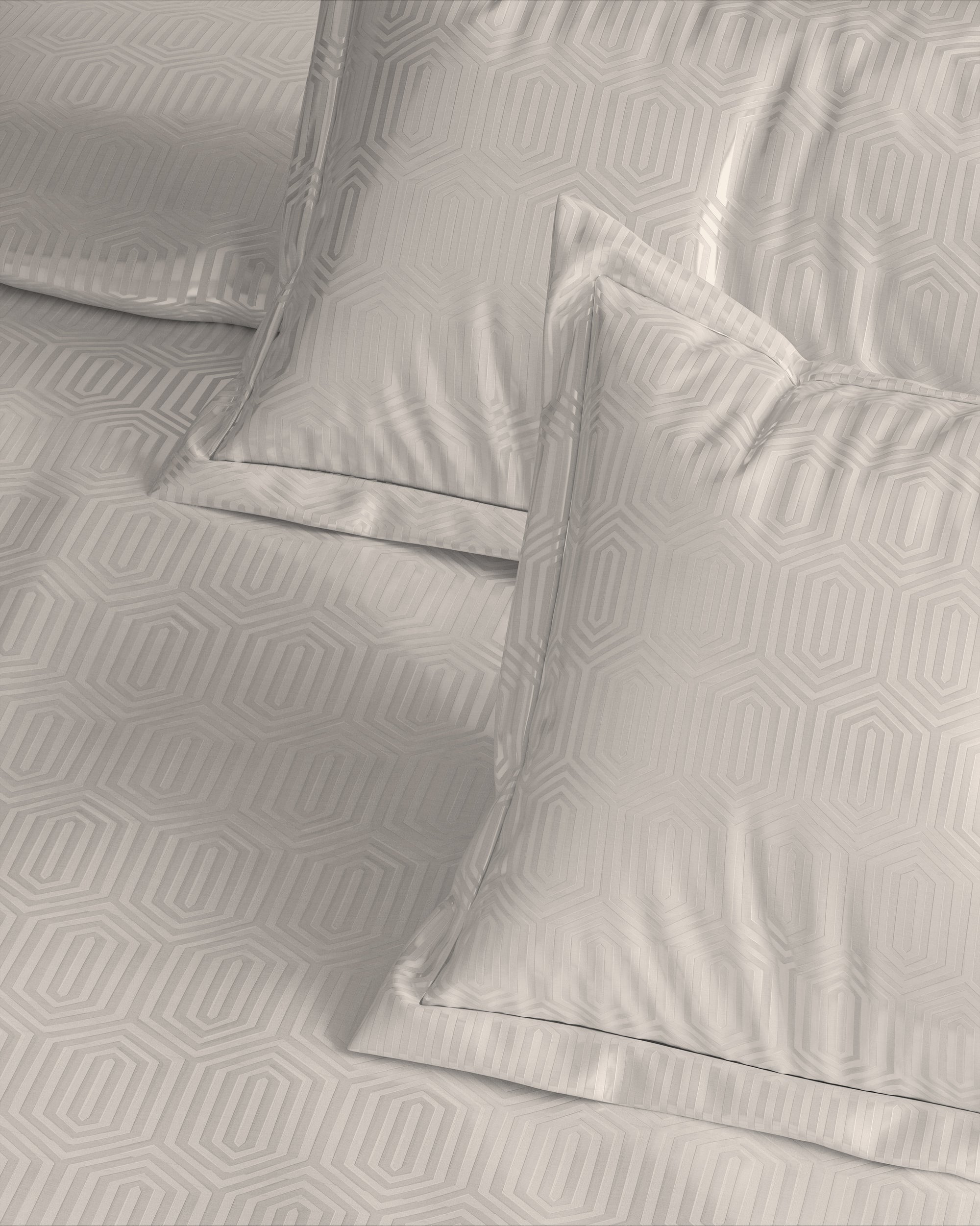 Geometric 300 TC King Size Jacquard Bedding Set