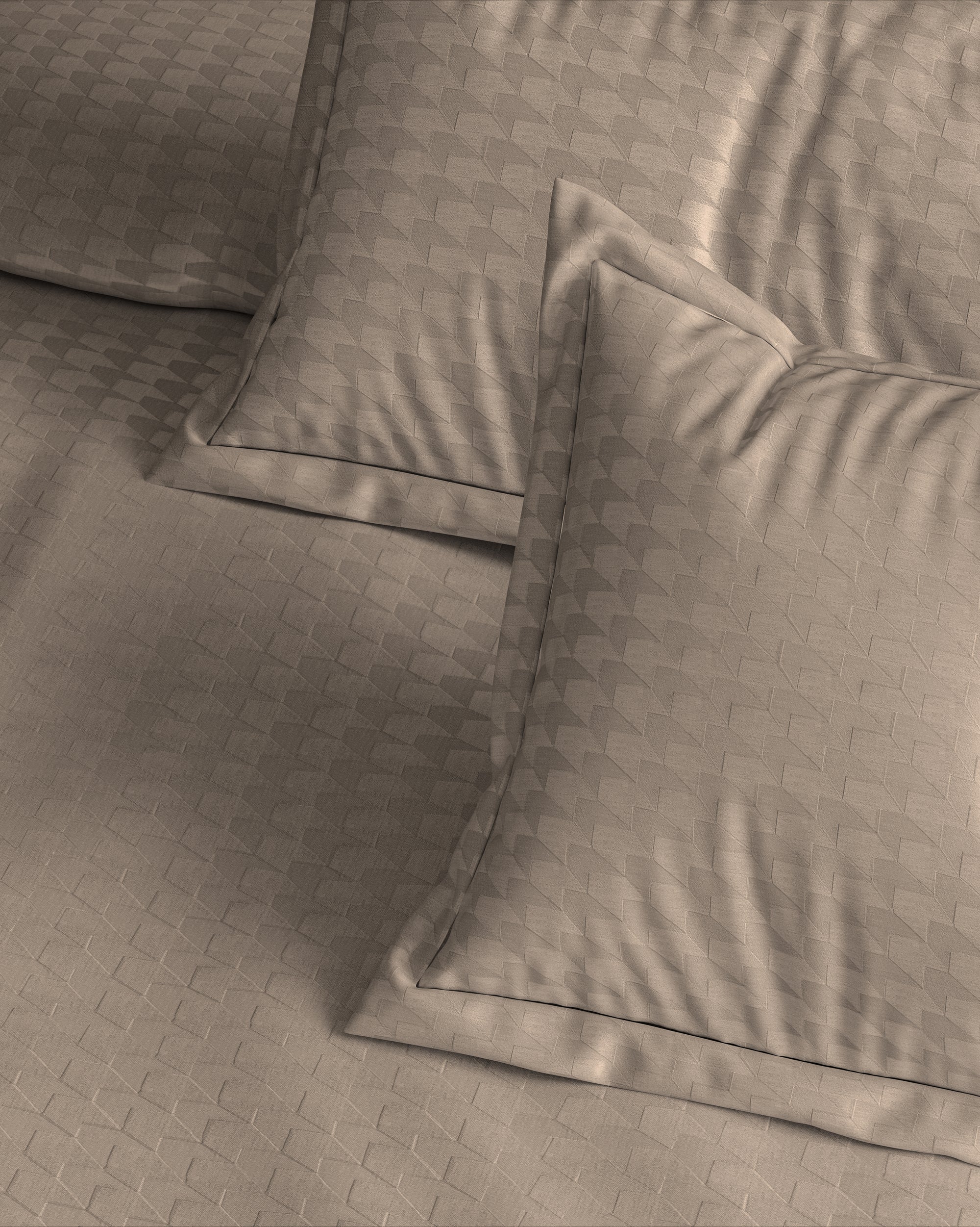 Houndstooth 300 TC King Size Jacquard Bedding Set