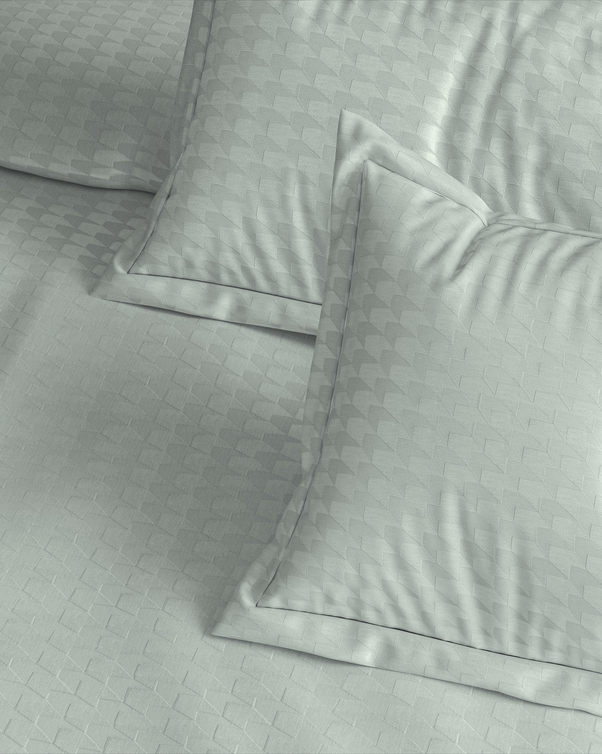Houndstooth 300 TC King Size Jacquard Bedding Set