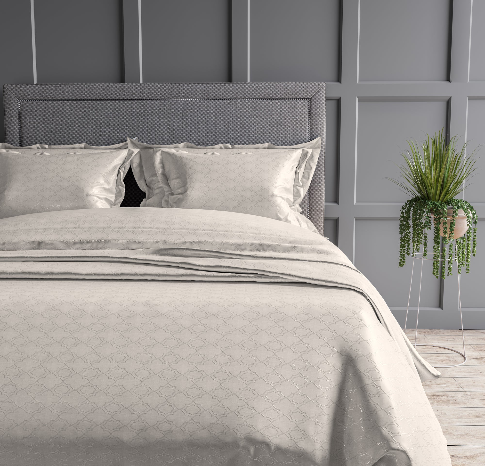Vintage 300 TC King Size Jacquard Bedding Set