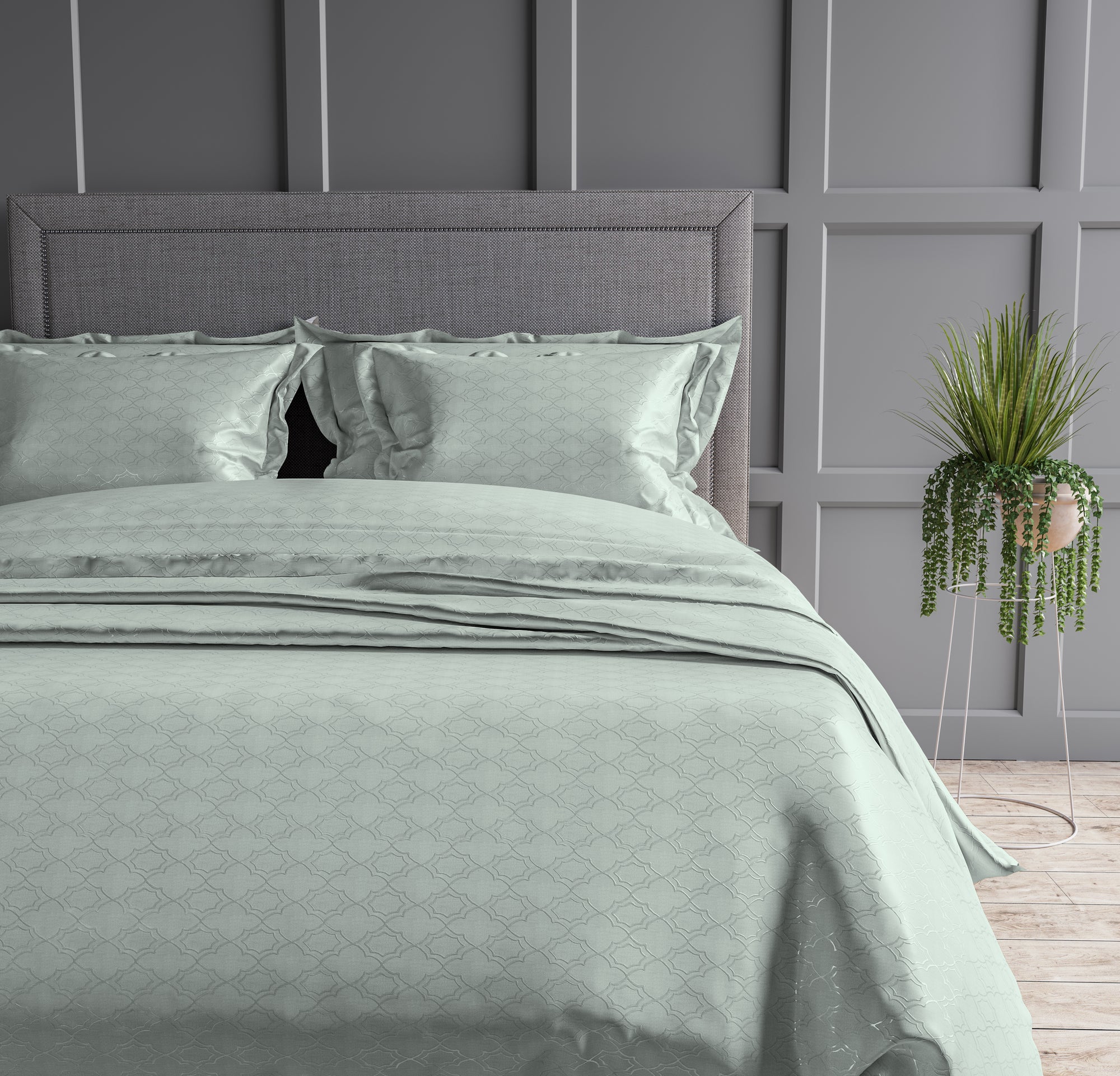 Vintage 300 TC King Size Jacquard Bedding Set