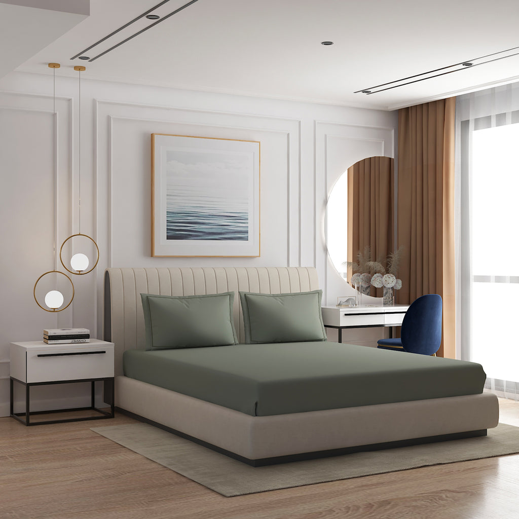Luxury 500 TC Sateen King Size Bedsheet Set