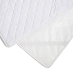 MATTRESS PROTECTOR, WHITE MATTRESS PROTECTOR, WATERPROOF, CORNER ELASTIC, MACHINE WASH, DIAMOND STITCHING, DURABLE, 100% COTTON, SINGLE MATTRESS PROTECTOR, DOUBLE MATTRESS PROTECTOR.
