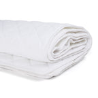 MATTRESS PROTECTOR, WHITE MATTRESS PROTECTOR, WATERPROOF, CORNER ELASTIC, MACHINE WASH, DIAMOND STITCHING, DURABLE, 100% COTTON, SINGLE MATTRESS PROTECTOR, DOUBLE MATTRESS PROTECTOR.