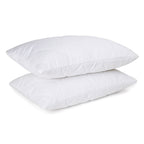 PILLOW PROTECTOR, WHITE PILLOW PROTECTOR, WATERPROOF, ZIPPRE CLODURE, MACHINE WASH, DIAMOND STITCHING, DURABLE, 100% COTTON.