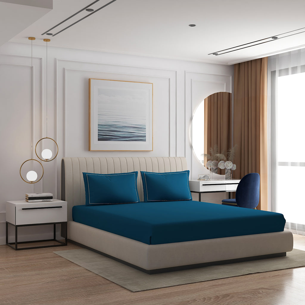 Luxury 500 TC Sateen King Size Bedsheet Set