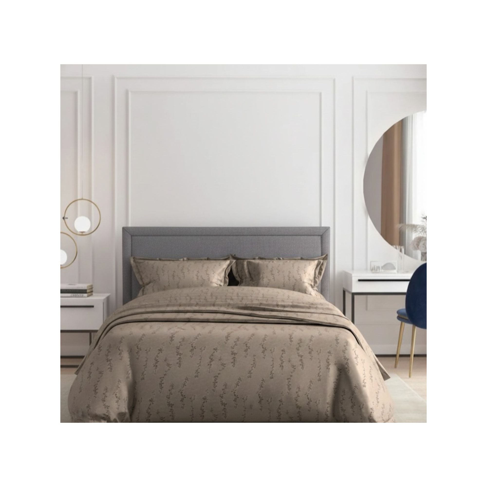 Floral 300 TC King Size Jacquard Bedding Set