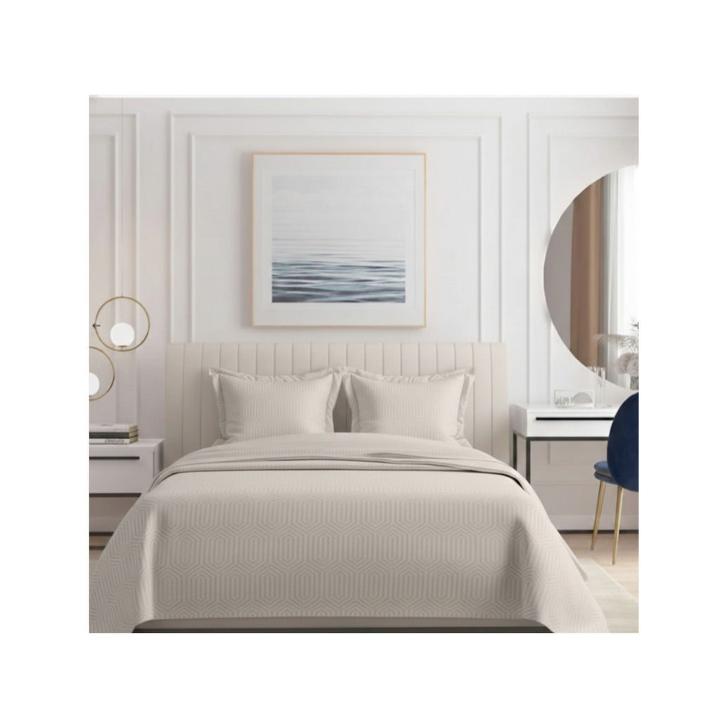 Geometric 300 TC King Size Jacquard Bedding Set