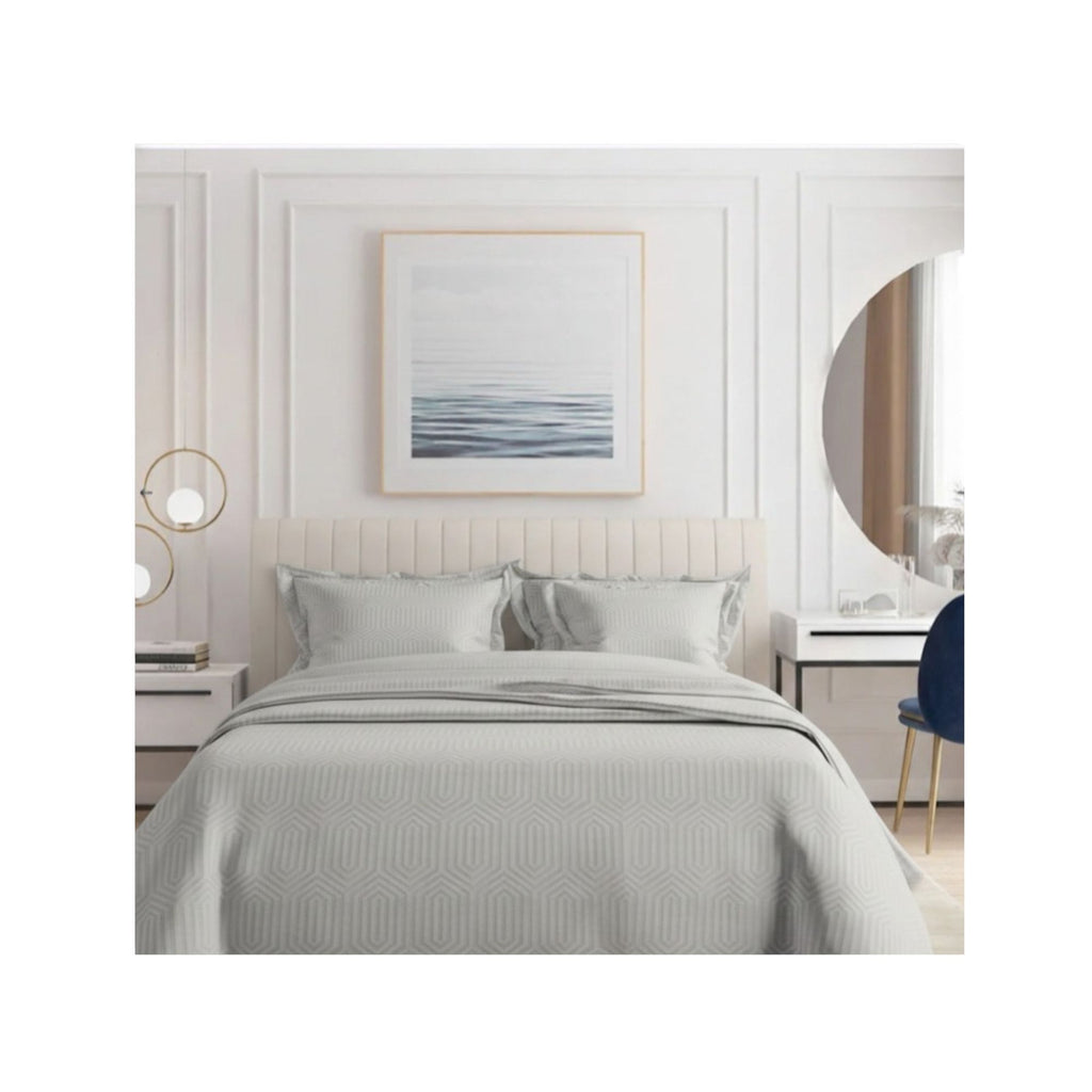 Geometric 300 TC King Size Jacquard Bedding Set