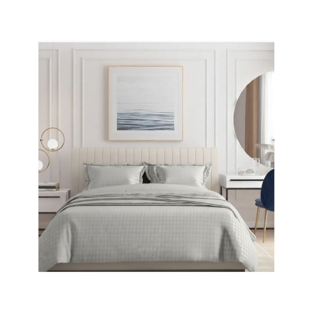 Houndstooth 300 TC King Size Jacquard Bedding Set