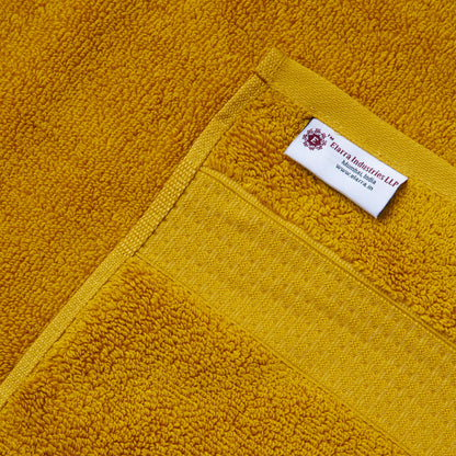 Yellow Bath Towel, Premium Towel, Cotton Towel, 100% Premium Towel, Colour Towel, Home Towel, Super Absorbent, Super Absorbent Towel, Durable Towel, Easy Care Towel
