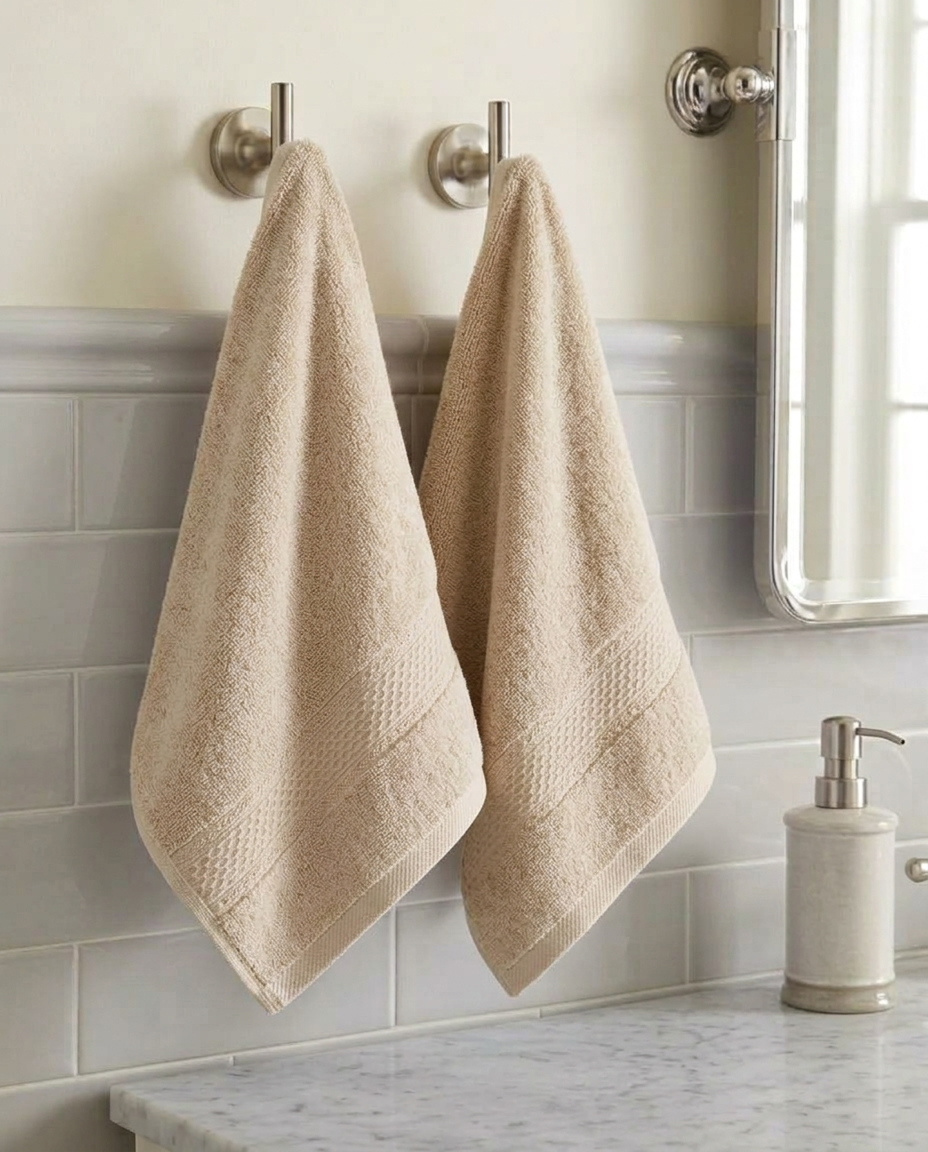 Beige Hand Towel | Pack Of 2)