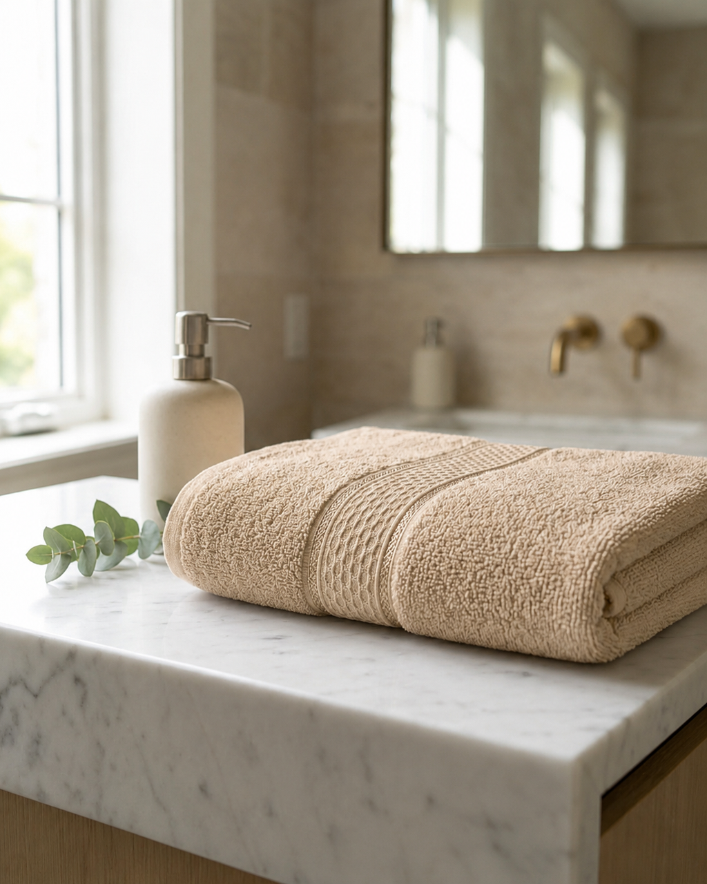 Beige Bath Towel