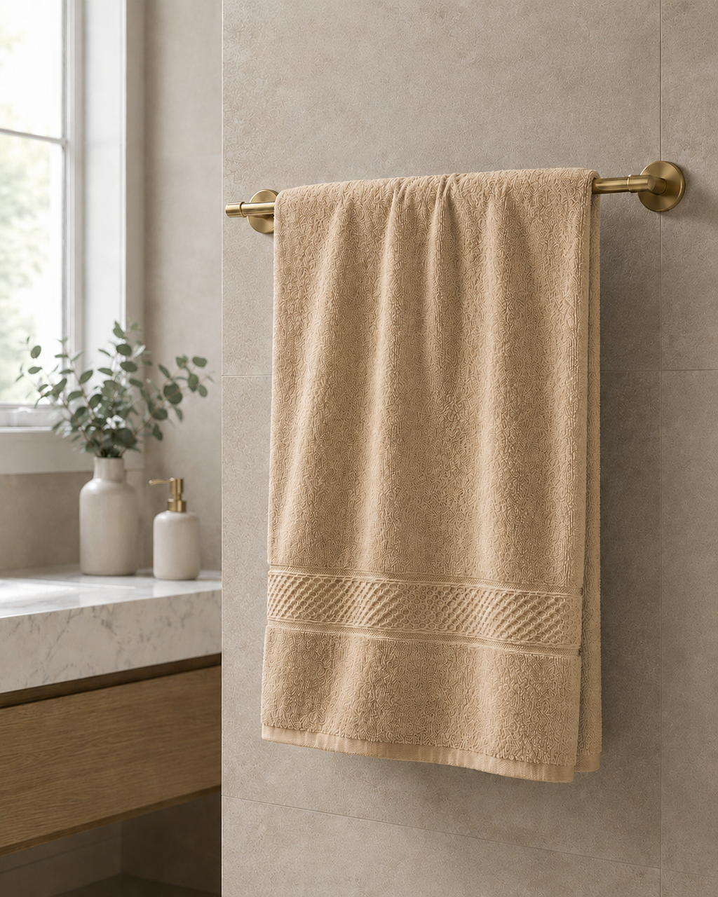 Beige Bath Towel
