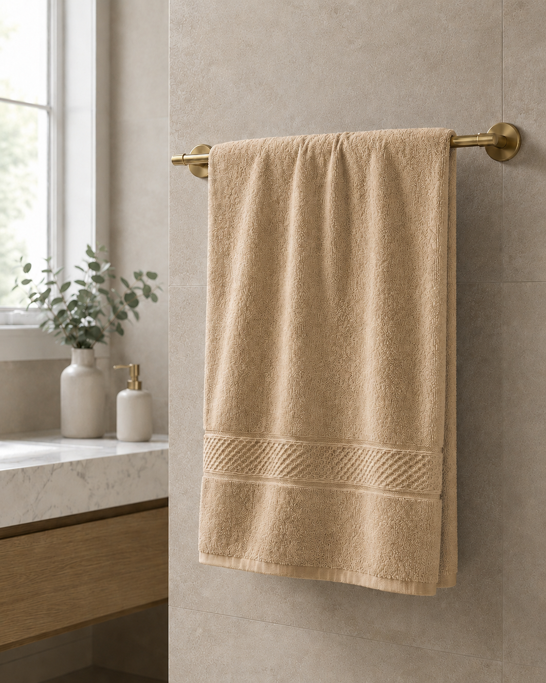 Beige Bath Towel