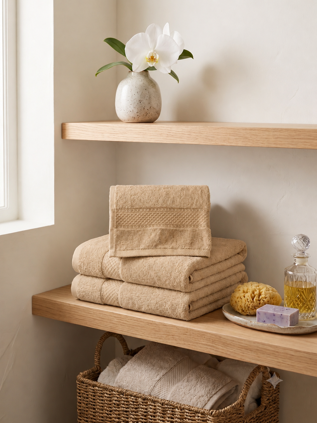 Beige Bath Towel