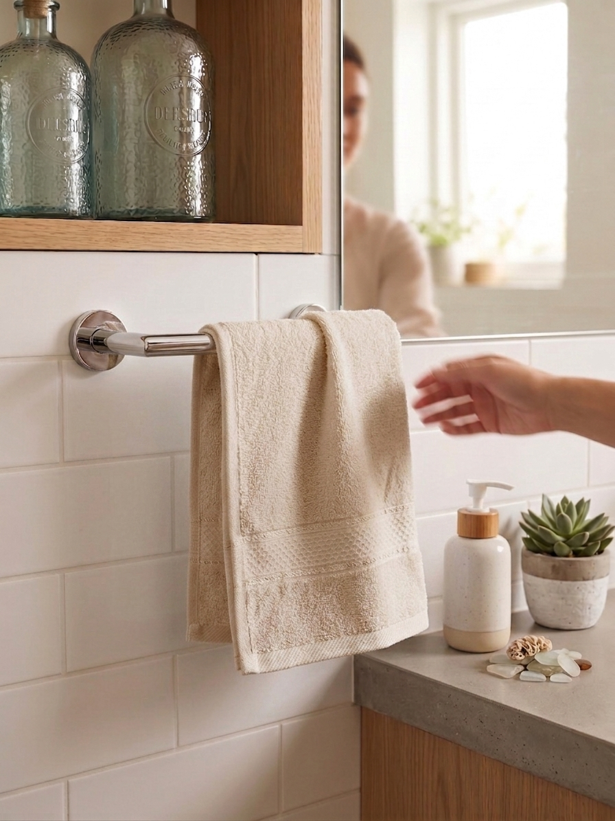 Beige Hand Towel | Pack Of 2)