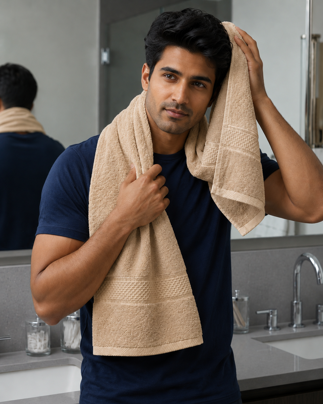 Beige Bath Towel