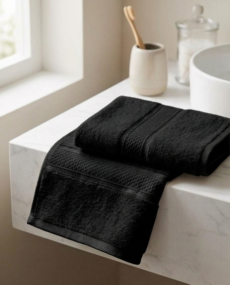 Black Hand Towels | Pack of 2