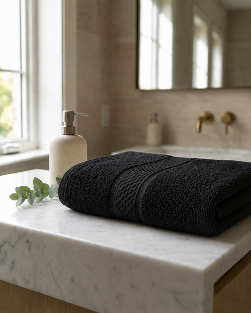 Black Bath Towel