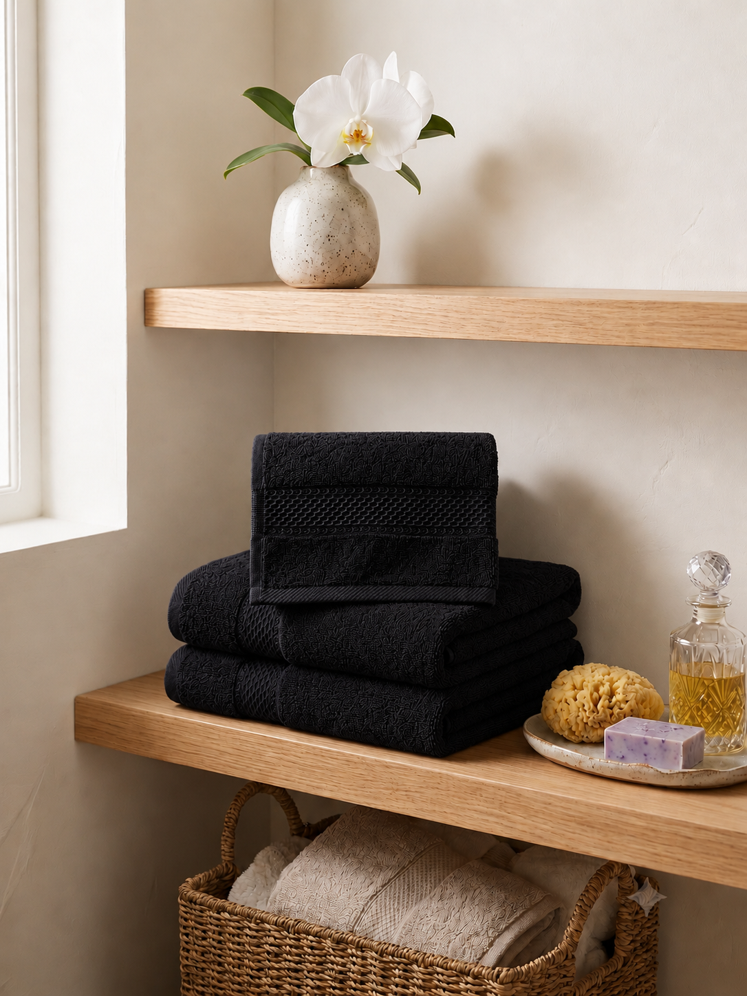 Black Bath Towel