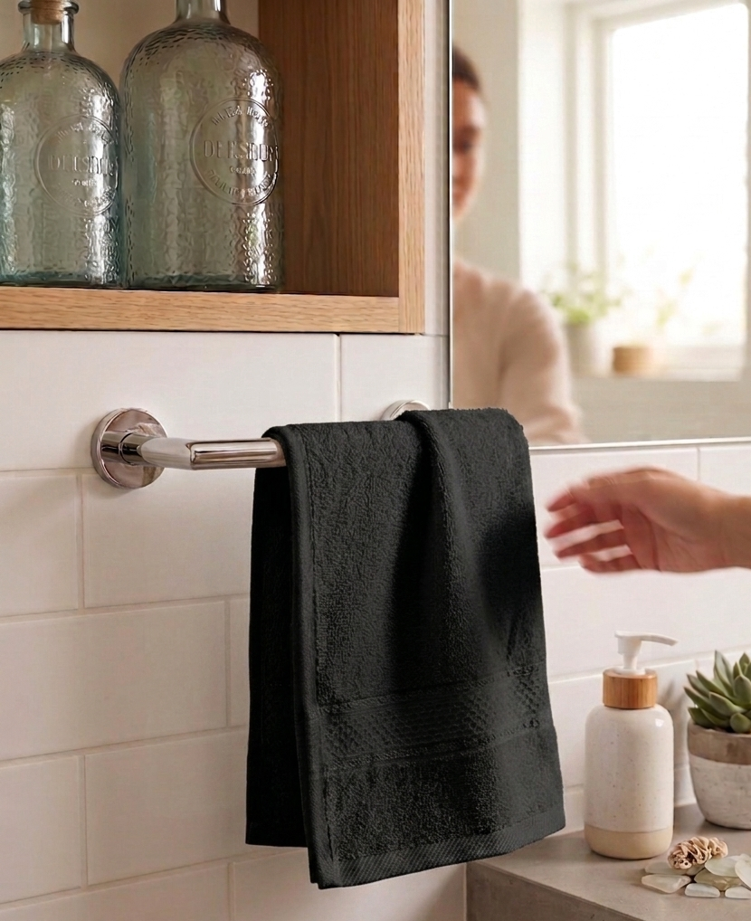 Black Hand Towels | Pack of 2