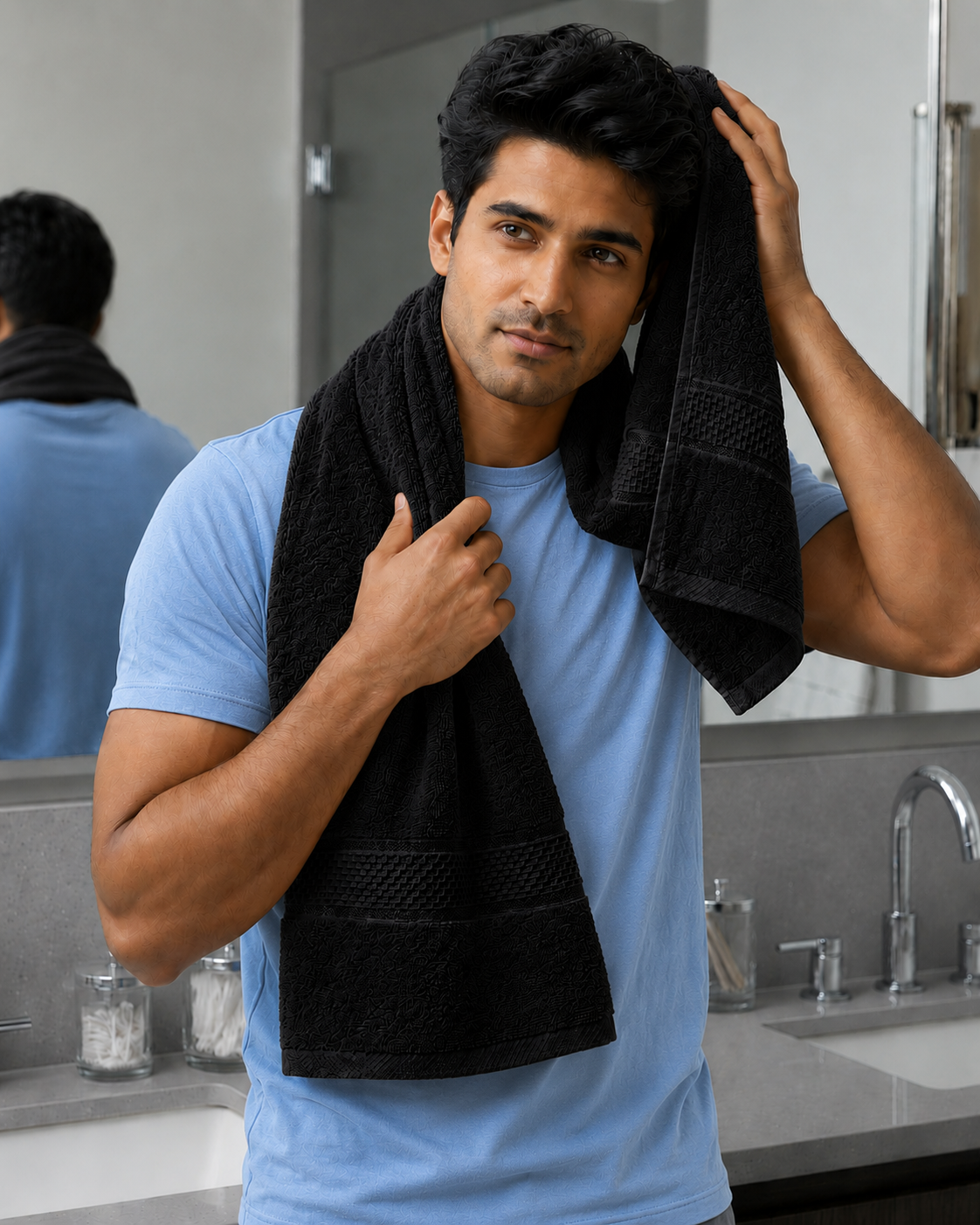 Black Bath Towel