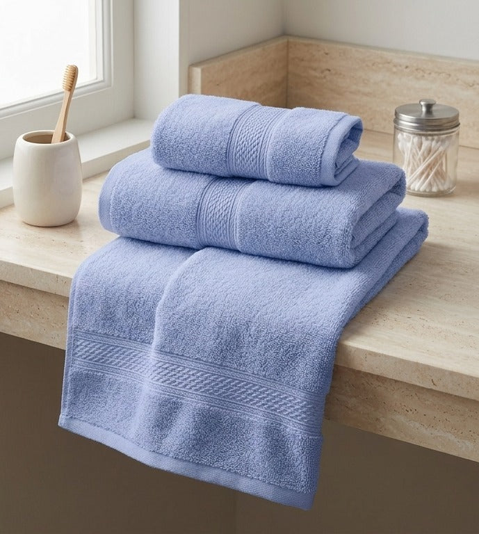 Light Blue Hand Towels | Pack of 2