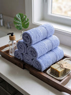 Light Blue Hand Towels | Pack of 2
