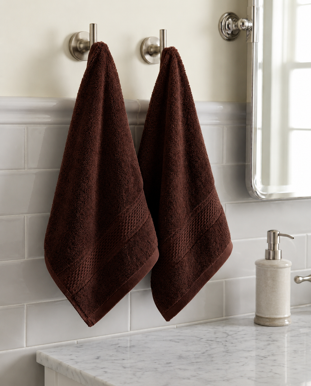 Brown Hand Towels | Pack of 2