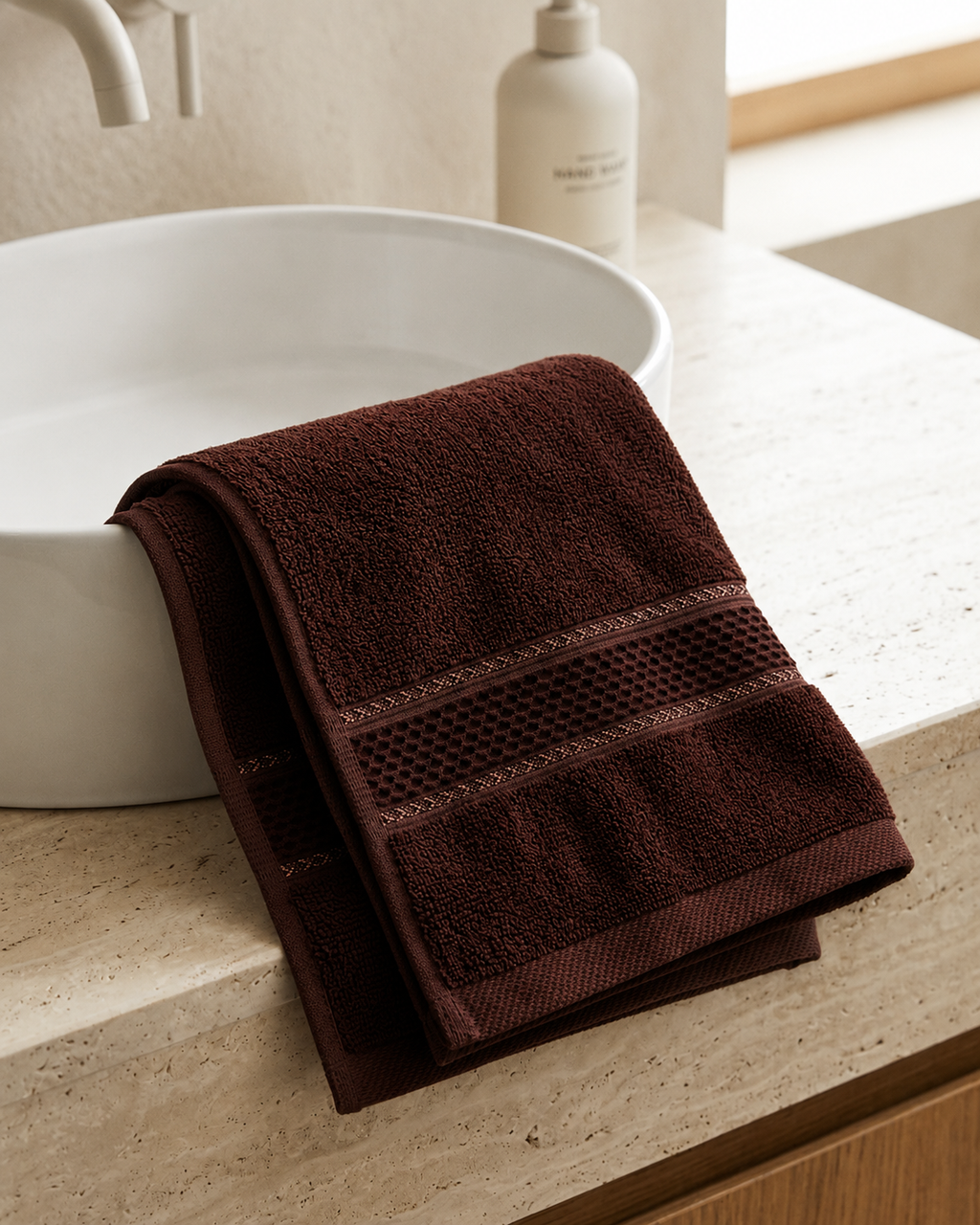 Brown Hand Towels | Pack of 2