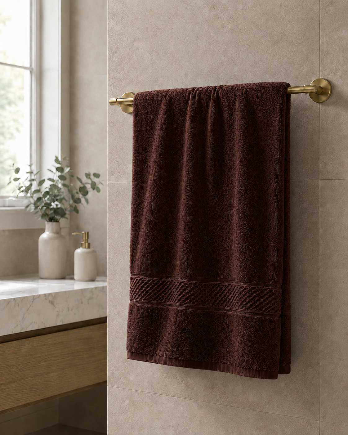 Brown Bath Towel