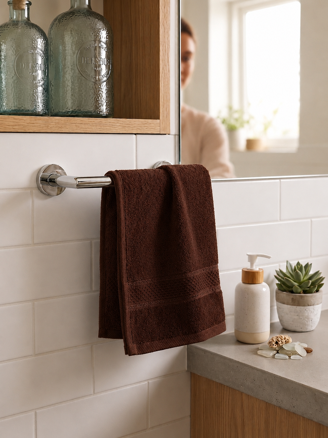 Brown Hand Towels | Pack of 2
